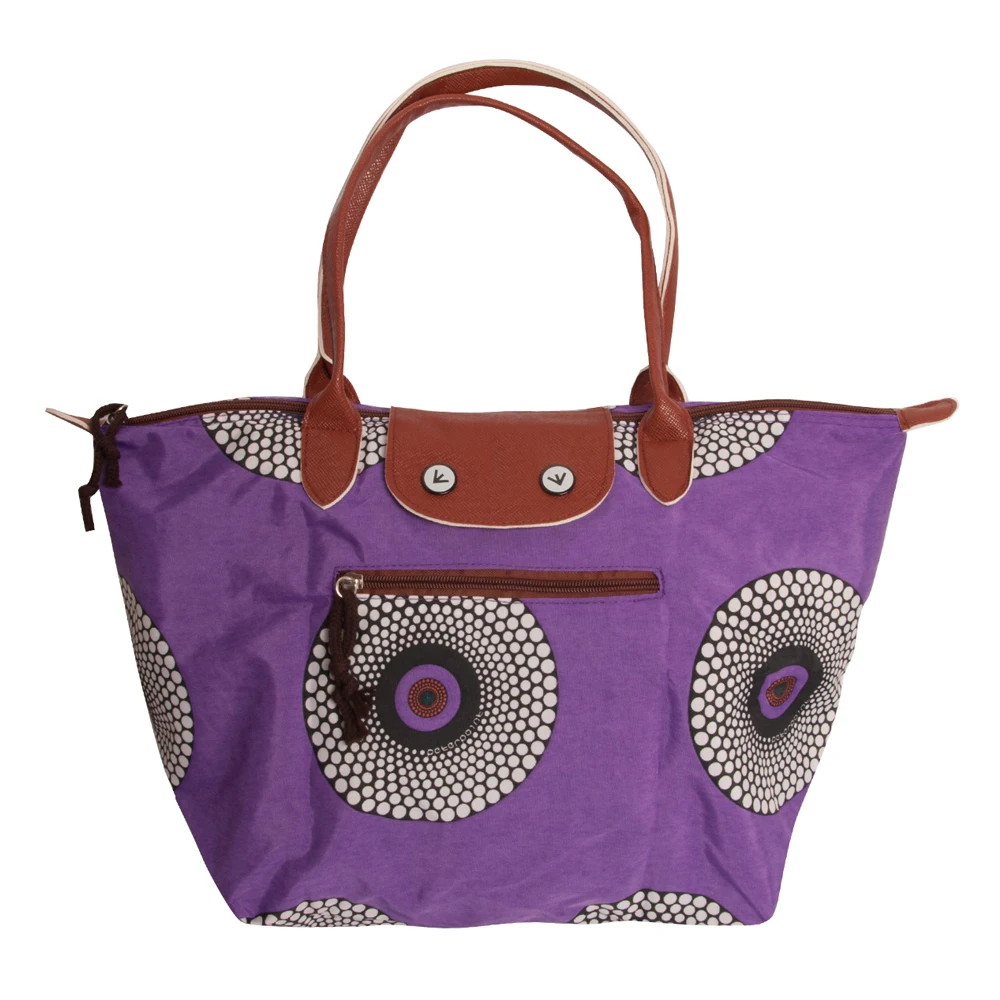 

BiggFashion Purple Patterned Foldable Bag