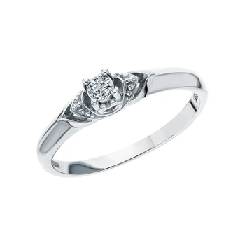 

Silver ring with diamonds sunlight sample 925