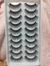 Pestañas postizas 3D de visón falso, naturales, gruesas, largas, espectaculares, maquillaje para pestañas falsas, novedad de 5/10 pares