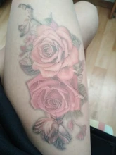 Temporary Tattoos Stickers Rose-Flowers Make-Up Fake Body Women on Big 1pcs Arm-Shoulder