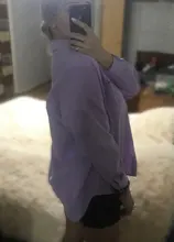 KPYTOMOA-blusas holgadas asimétricas de manga larga para mujer, camisas de pana con bolsillos de gran tamaño a la moda, Tops Chic para mujer 2020