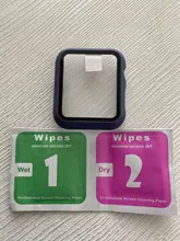 Cristal + funda para apple watch, Protector de pantalla templado de 44mm, 40mm, 42mm y 38mm, accesorios para apple watch series 6, 5, 4, 3