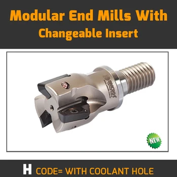 

MT90 ED14 D20 M10 L30 Z02 H-WITH COOLANT HOLE Modular End Mills With Changeable Insert