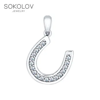 

Silver pendant 'Horseshoe »SOKOLOV fashion jewelry silver 925 women's male, pendants for neck women