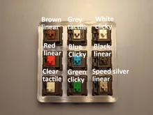 Acrylic Keyboard Tester Plastic Keycap Sampler for Cherry MX Switches