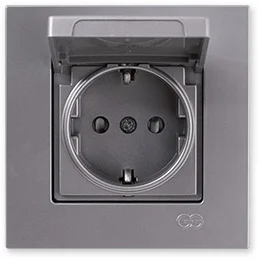 

PnpnElectrıc Gns Eqona Metallic Silver Earthed Socket with Child Protection Cover 16A 220V AC