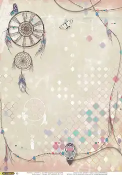 

Rice paper for Decoupage "" craft Premier "", A3, "Indie chic" "25 g/m, art. Cpd0747