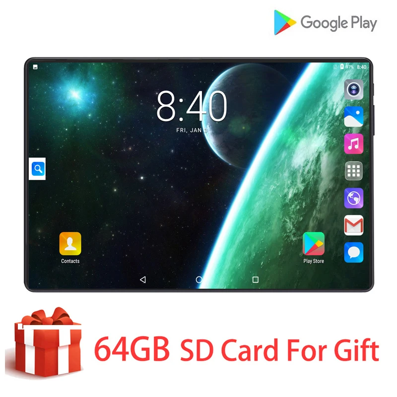

10 inch Tablet Phone Call MTK Octa-Core HD1280*800 Google Market GPS WiFi Bluetooth 10.1 LTE Tablets 6G+128G Android 9.0 tablets