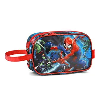 

SPIDERMAN Azul Aseo Teen Danger Neceser con amplia capacidad interna, ideal para contener objetos de cosmética o de higiene
