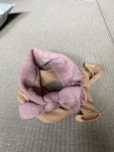 Accesorios para bebé niña, turbante sólido con nudo, diademas con lazo, diadema de punto de conejo, regalo al por mayor, 2019