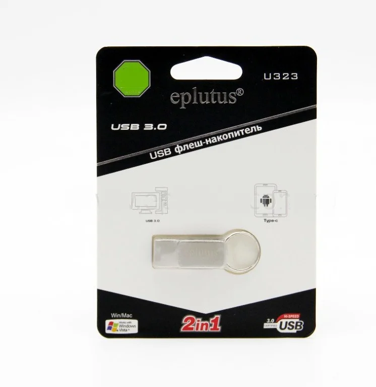 Флеш-накопитель USB Eplutus U-323 16GB 3.0(Серебристый