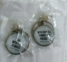 Verso de la Biblia clave cadenas fe llavero escritura citar joyería cristiana amigo mujeres hombres regalo regalos