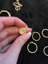 Tocona 9 unids/set lujo oro anillos para las mujeres cristal duro transparente piedra serpiente hueco redondo geométrico joyería бижутерия 7054