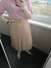 Pleated-Skirt Simplee Elegant 20-Color Fashion Women Belt A-Line British-Style with Autumn