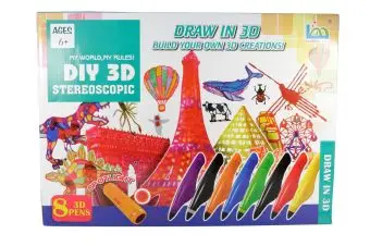 

A set of 3D pens with stencils, stereoscopic, 8 pens leimengtoys lm555-8с