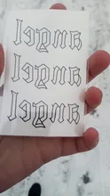 Temporary-Tattoo-Sticker Angel Flash-Tatoo Word Letters Devil Bull-Cross Black Waterproof
