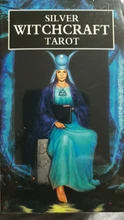 Tarot-Cards Deck Table-Board-Games Divination Witchcraft Fate Silver English Guidebook
