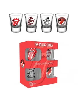 

▷ SET 4 official shot glasses of THE ROLLING STONES
