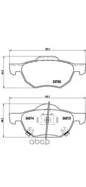 Колодки Тормозные Передние Brembo P28036 Brembo арт. P28036