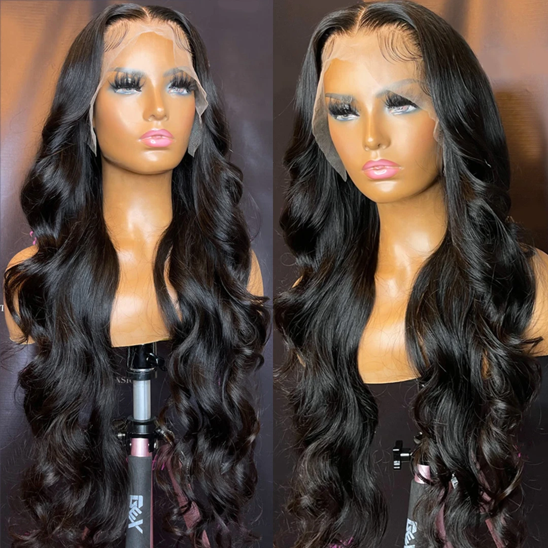 

Transparent Lace Front Human Hair Wigs For Women Raw Indian Wavy 13x4 Body Wave HD Lace Frontal Wig 4x4 Closure Wigs Cheap Wig