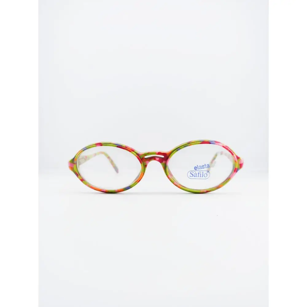 

Vintage oval girl eyeglasses frame Multi color round glasses Prescription child eyewear