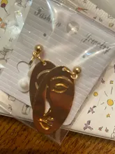 Pendientes de Clip de Cara hueca con estilo abstracto para niñas, sin Piercing, aretes con abalorio llamativo, novedad de 2019