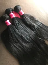 Extensiones de cabello humano liso brasileño, 1/3/4 Uds., extensiones de cabello Natural/negro azabache, extensiones de cabello humano Younsolo