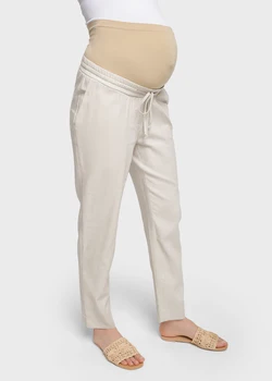 

Summer pants (pants) for pregnant women with a transparent insert on the belly "Georgie"