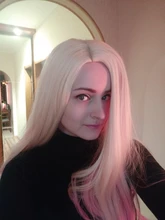 L-Email Wig Blonde Ahri Cosplay Synthetic-Hair KDA Baddest Heat-Resistant with LOL Ears