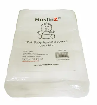 

Muslinz muslin square children, 12 pieces, white nappy changing
