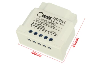 

Newlab Led Triac Dimmer AC Push Dimmer with output phase with button N.O. Memory single-phase 220V 110W