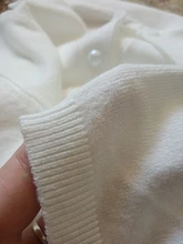 Suéter de punto de manga corta para mujer, jersey con cuello tipo Polo y botones de perlas, Flexible y suave, para primavera y verano, nuevo estilo, 2021
