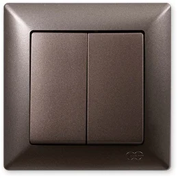 

PnpnElectrıc Gns Visage Ambiance Metallic Mocha Double Switch 10A AC 220V 2 Gang Switch
