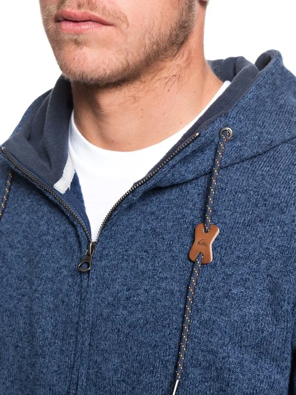 Толстовка на молнии; Длина молнии; Quiksilver Keller; Цвет Синий