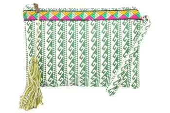 

Cosmetic Bag with decorative trim