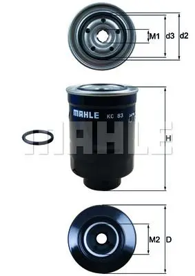 Фильтр топливный TOYOTA/MAZDA D/TD MAHLE KNECHT KC83D