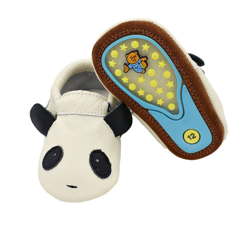 

Baby leather shoes Slip on Soft Panda Walking Bebe First step shoes good quality