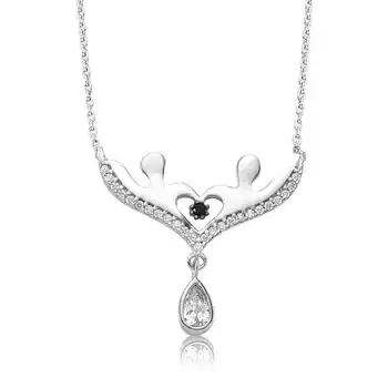 

925 sterling Silver Lovers Lady Necklace