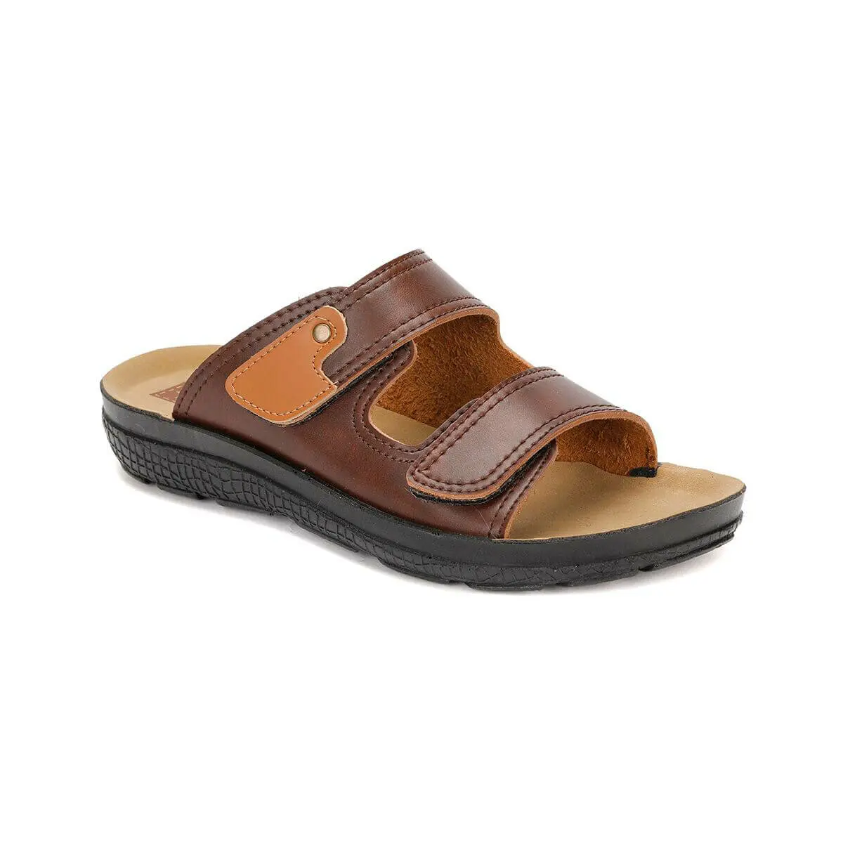 

FLO BANDY M 1602 Brown Mens Slippers Flexall