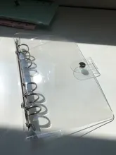 Cubierta de PVC para libreta, accesorio para libreta A5/A6/A7, transparente, conciso, 6 archivador con agujeros, planificador, diario, Bullet