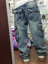 Pantalones vaqueros rectos de estilo japonés para hombre, Jeans holgados de motorista con bolsillos laterales, color azul holgado, nuevo, 2021