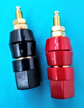 1 par (negro + rojo) de terminales Rojo Negro amplificador de conector Terminal de encuadernación conector tipo Banana para altavoz Jack adaptador de enchufe