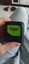 Huepar-Herramienta de alineación láser autonivelante de 2 líneas, instrumento de nivelado y alineación con láser de color rojo y verde, líneas cruzadas horizontal y vertical, 4 grados, base magnética