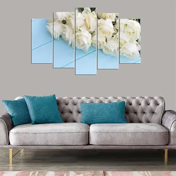 

White Rose 5 Piece Mdf Table