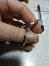 LLavero de acero inoxidable con agujeros para mujer, lote de 10 unidades, 20/23/25/28/30/33/35mm, partido redonda, regalo para hombre