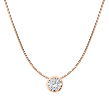 

Silver necklace with cubic zirconia sunlight