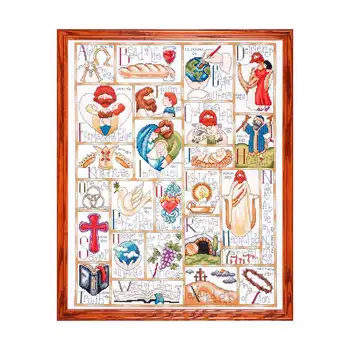 

2432 DWC set for embroidery 'Alphabet Christian '40x50 cm