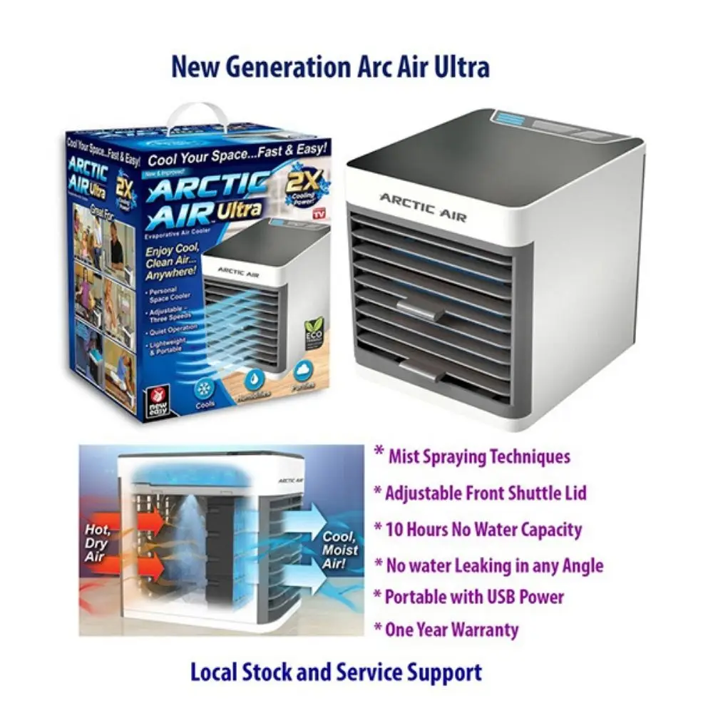 Мини кондиционер вентилятор увлажнитель очиститель воздуха Arctic Air Ultra, мобильный кондиционер, охлаждение