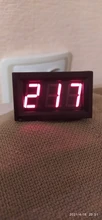 AC 70-500V 0,56 LED Digital del voltímetro del medidor de voltaje de voltios de instrumento herramienta 2 cables rojo verde azul pantalla 110V 220V de 0,56 pulgadas