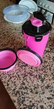 Dog 2 in 1 Bottle Pet Feeder Dog Water Bottle Collapsible Folding Bowl Travel Outdoor